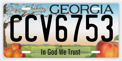 GA license plate CCV6753