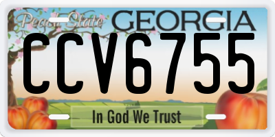 GA license plate CCV6755