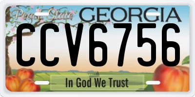 GA license plate CCV6756
