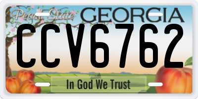 GA license plate CCV6762