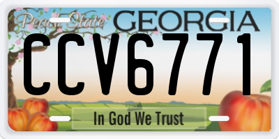 GA license plate CCV6771