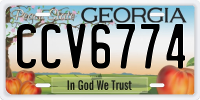 GA license plate CCV6774