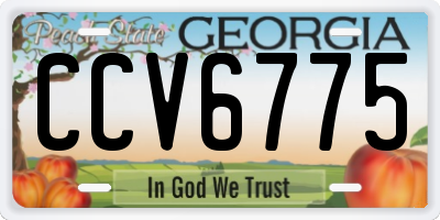 GA license plate CCV6775