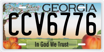 GA license plate CCV6776