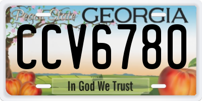 GA license plate CCV6780