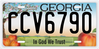 GA license plate CCV6790