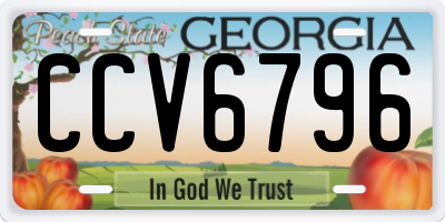 GA license plate CCV6796