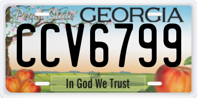 GA license plate CCV6799