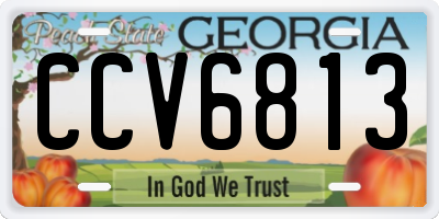 GA license plate CCV6813