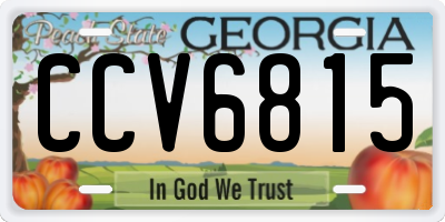 GA license plate CCV6815