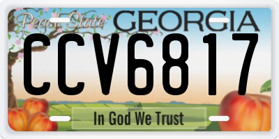 GA license plate CCV6817