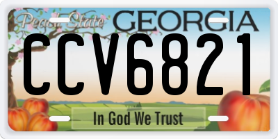 GA license plate CCV6821