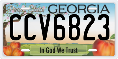 GA license plate CCV6823