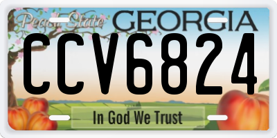 GA license plate CCV6824