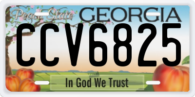 GA license plate CCV6825