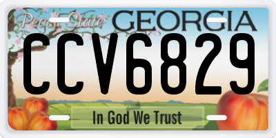 GA license plate CCV6829