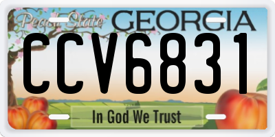 GA license plate CCV6831