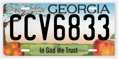 GA license plate CCV6833