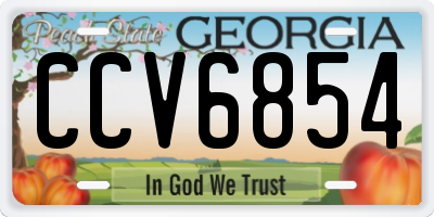 GA license plate CCV6854