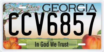 GA license plate CCV6857
