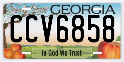GA license plate CCV6858