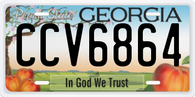 GA license plate CCV6864