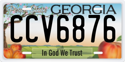 GA license plate CCV6876