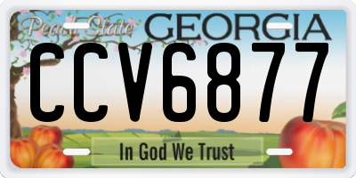 GA license plate CCV6877