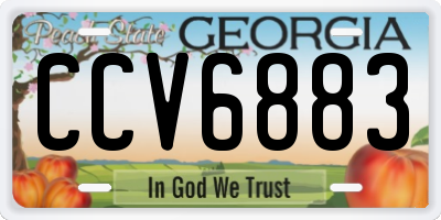 GA license plate CCV6883