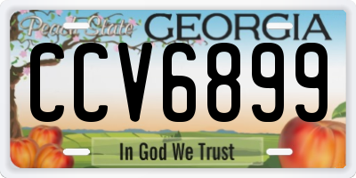 GA license plate CCV6899