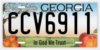 GA license plate CCV6911