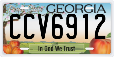 GA license plate CCV6912
