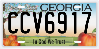 GA license plate CCV6917