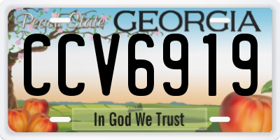 GA license plate CCV6919