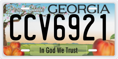 GA license plate CCV6921