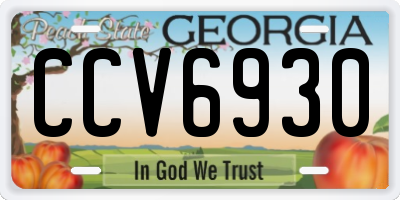 GA license plate CCV6930