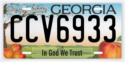 GA license plate CCV6933