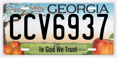 GA license plate CCV6937