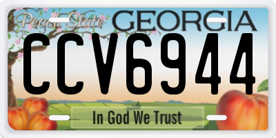 GA license plate CCV6944