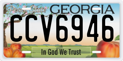 GA license plate CCV6946