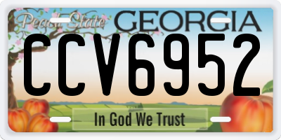 GA license plate CCV6952