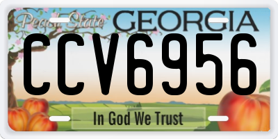 GA license plate CCV6956