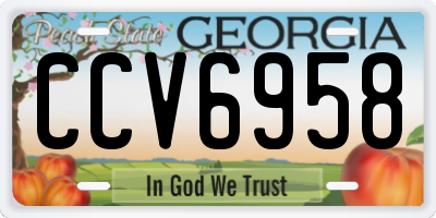 GA license plate CCV6958