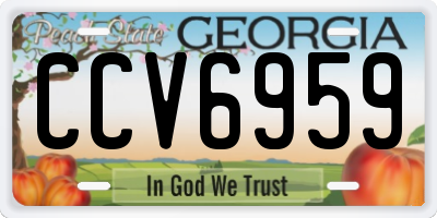 GA license plate CCV6959