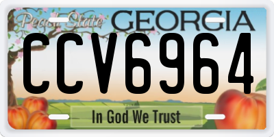 GA license plate CCV6964