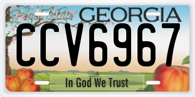 GA license plate CCV6967