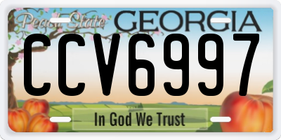 GA license plate CCV6997