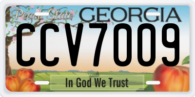 GA license plate CCV7009