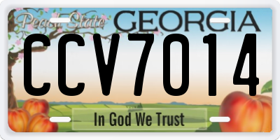 GA license plate CCV7014