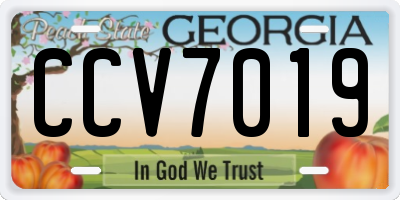 GA license plate CCV7019